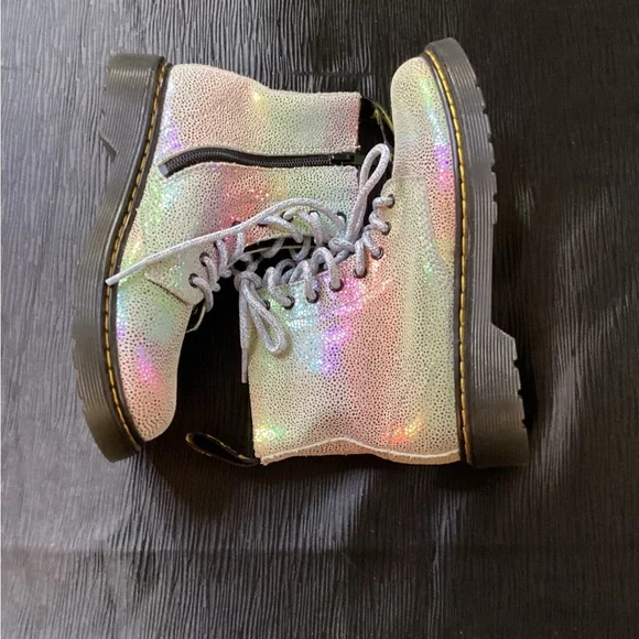 Dr. Martens Black and White Lace-Up Boots - Picture 3 of 15